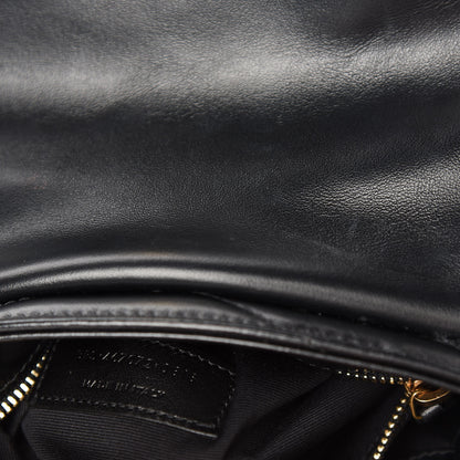 Saint Laurent Calfskin Y Quilted Monogram Toy Loulou Crossbody Bag Black 9 of 12