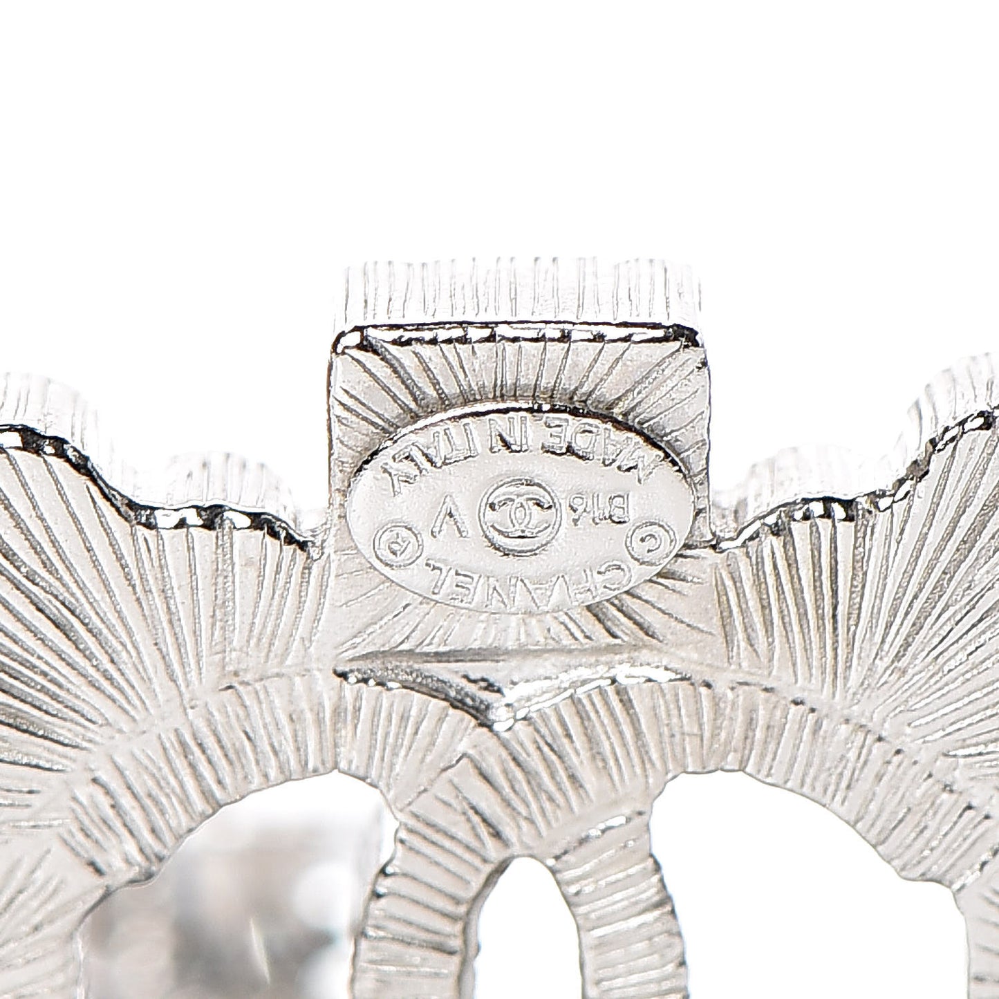 Swarovski Crystal CC Earrings Silver