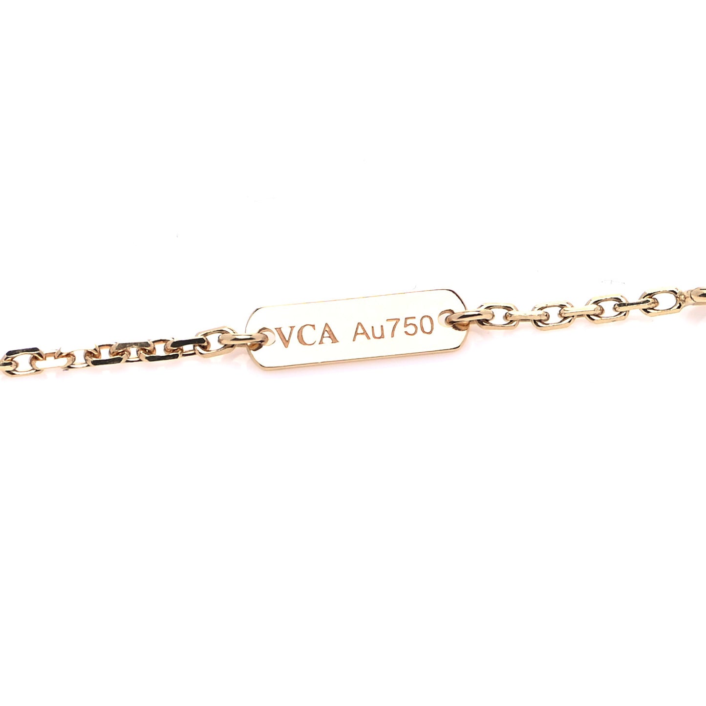 18K Yellow Gold Black Onyx Vintage Alhambra Pendant Necklace