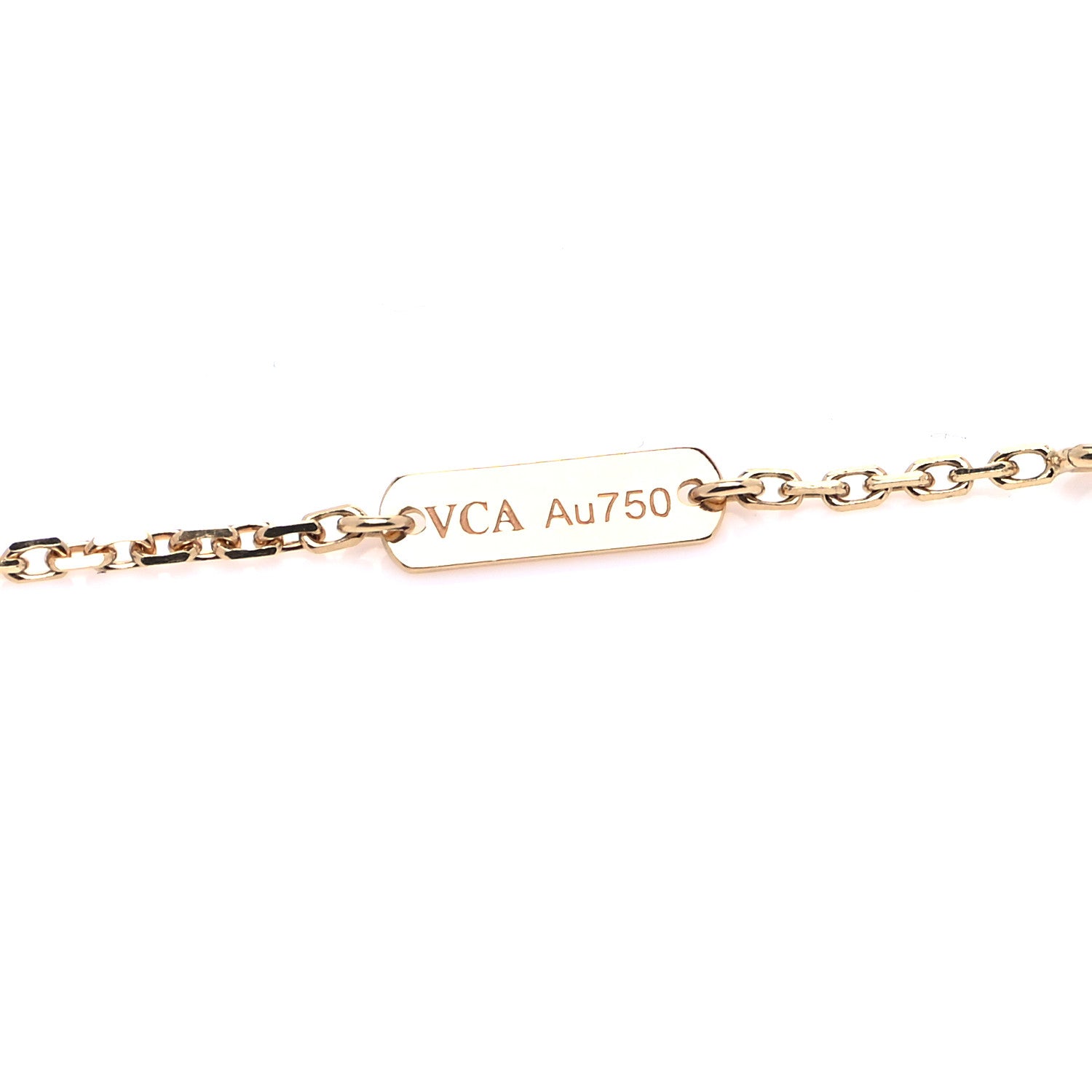 Van Cleef & Arpels 18K Yellow Gold Black Onyx Vintage Alhambra Pendant Necklace 5 of 6