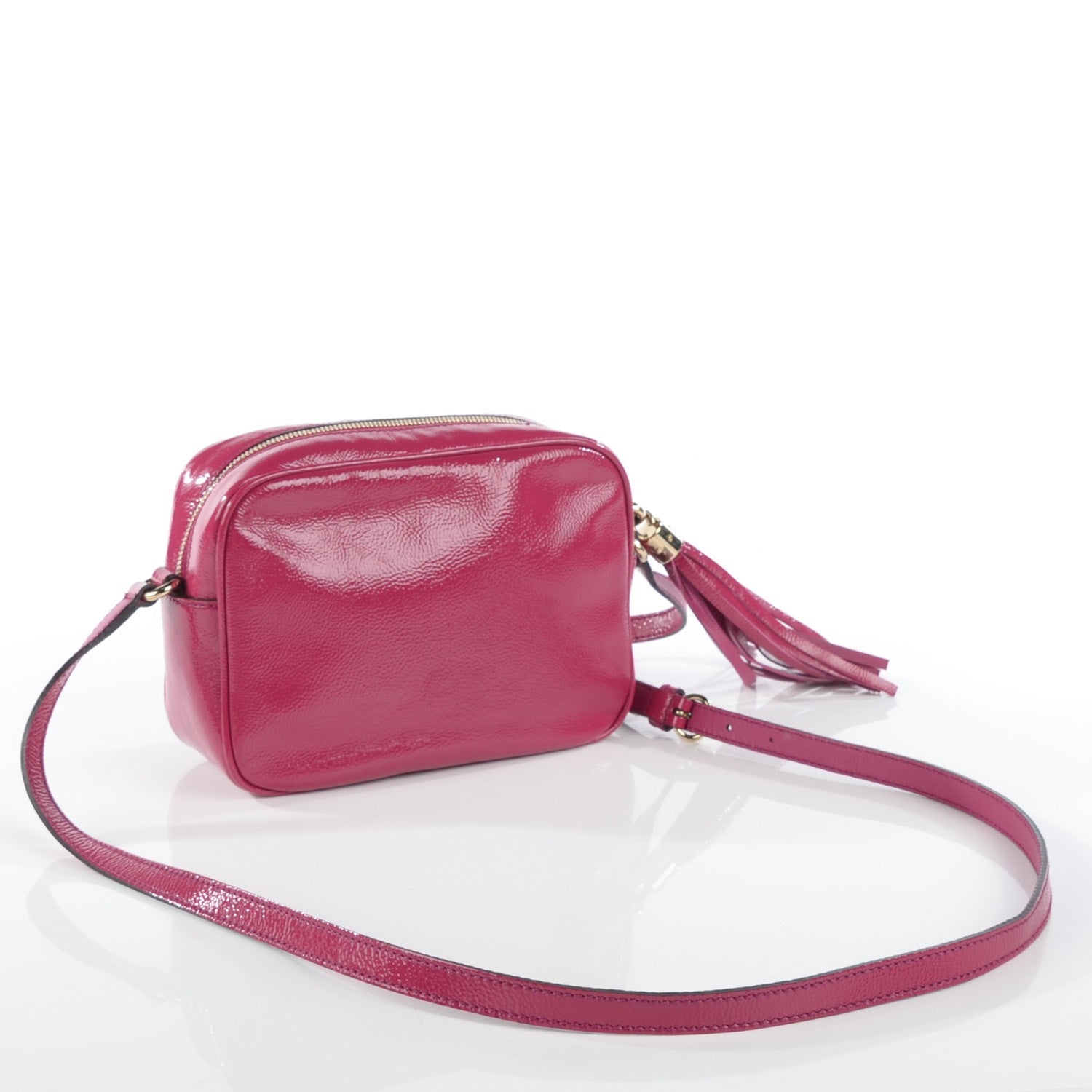 Gucci Soft Patent Small Soho Disco Bag Bright Bougainvillea 3 of 6