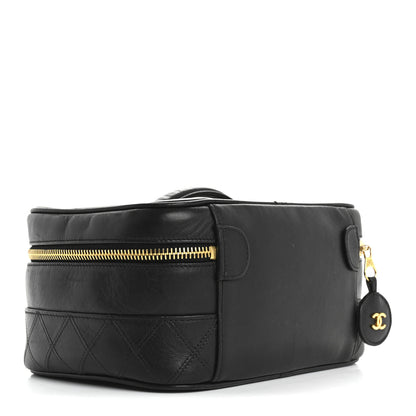 Chanel Lambskin Vanity Cosmetic Case Black 3 of 12
