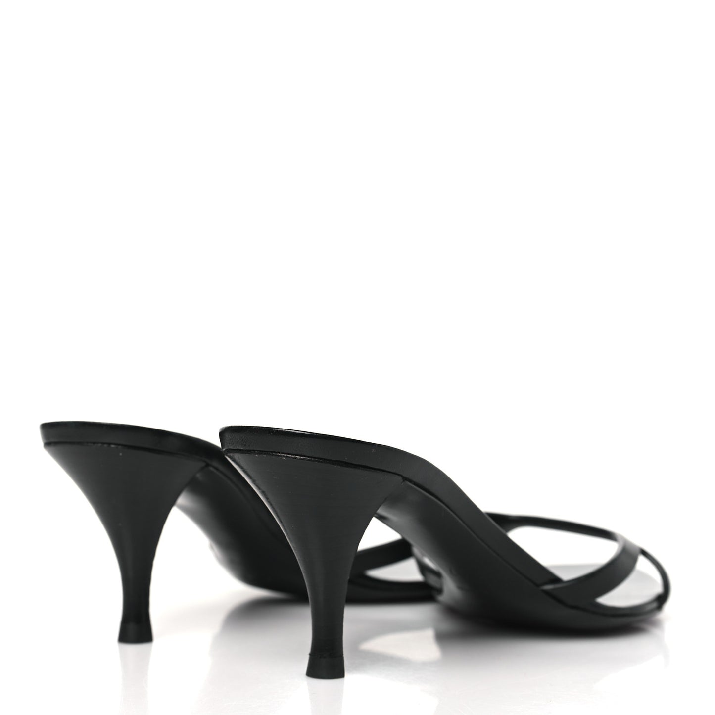 Calfskin Carla 60 Mule Sandals 37 Black