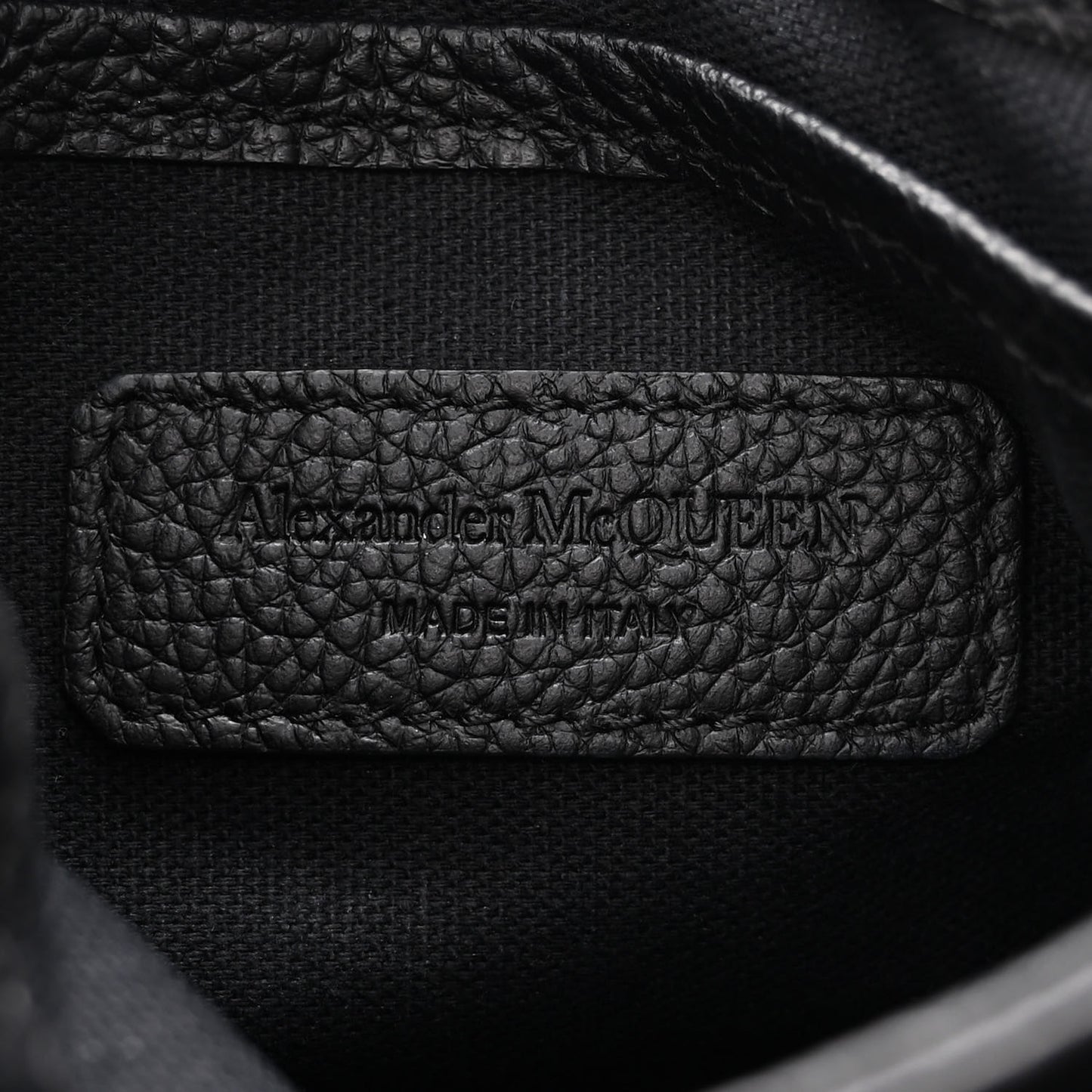 Grained Calfskin Small Skull Crossbody Black