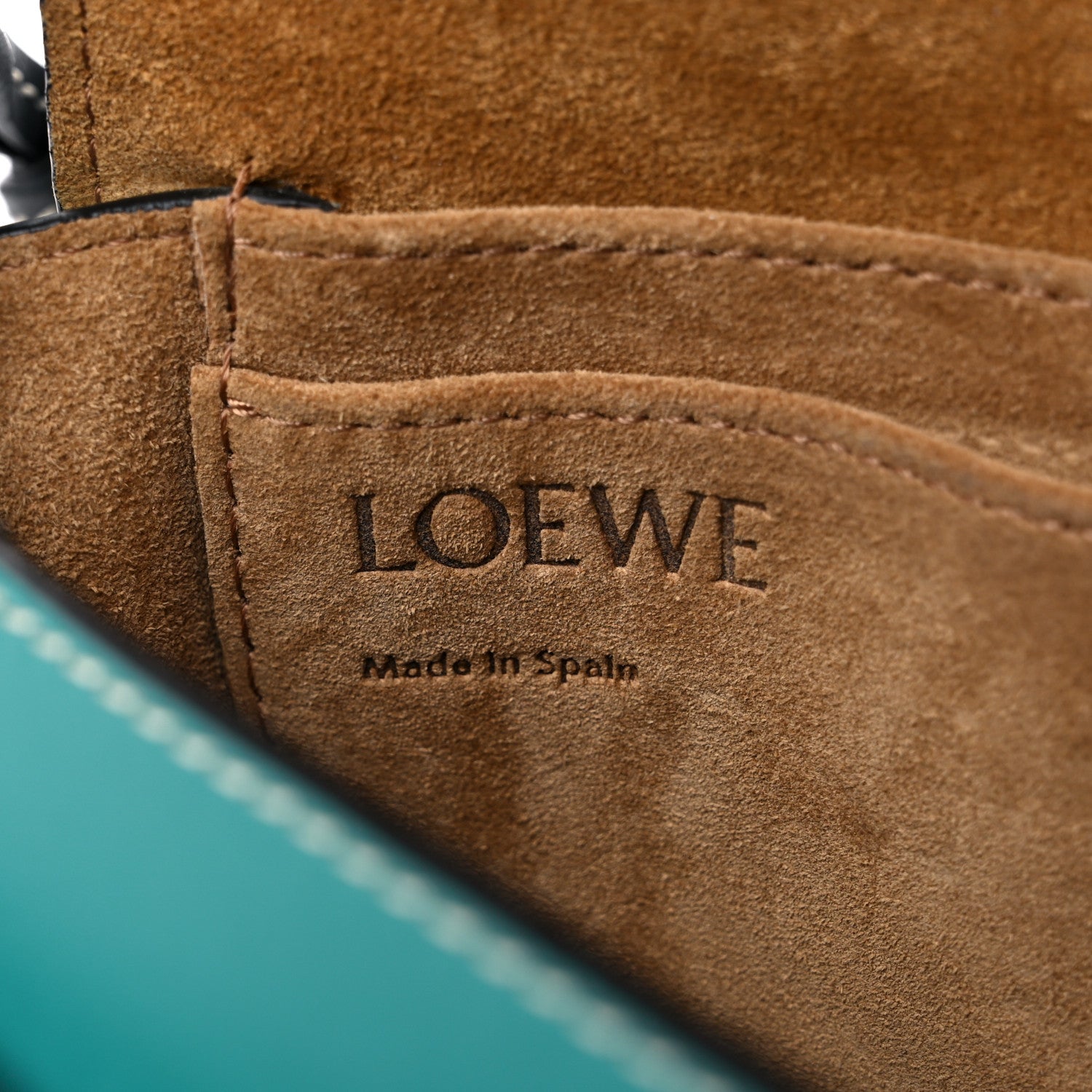Loewe Calfskin Mini Gate Crossbody Bag Light Blue Green Black 6 of 8