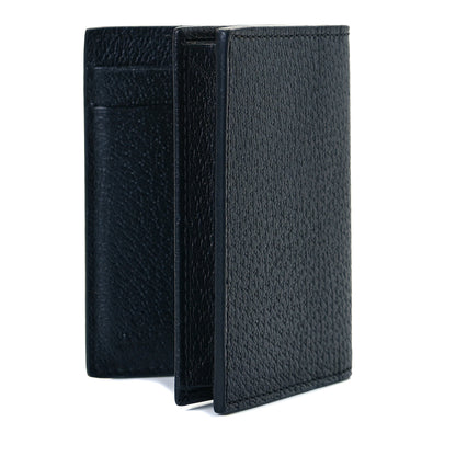 Gucci Calfskin Boar Effect GG Marmont Card Case Black 2 of 8