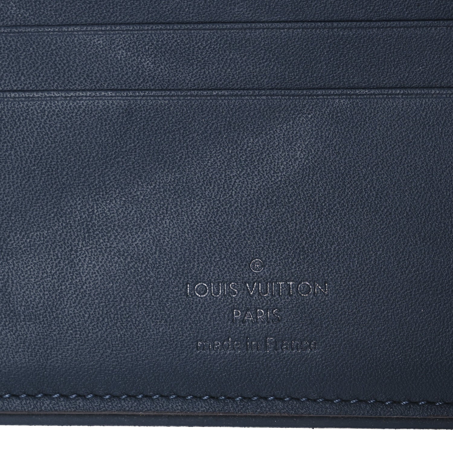 Louis Vuitton Damier Ebene Calfskin Multiple Wallet Blue 7 of 7