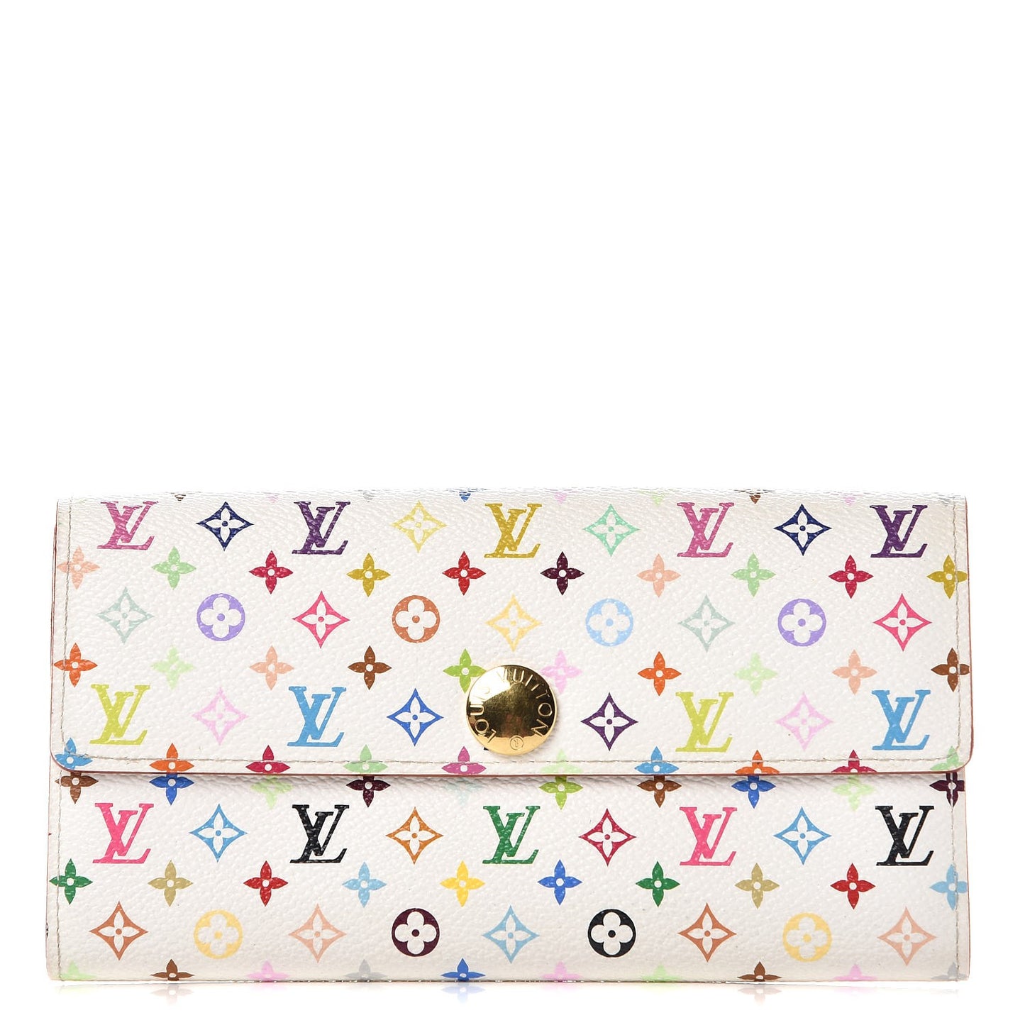 Monogram Multicolor Sarah Wallet White