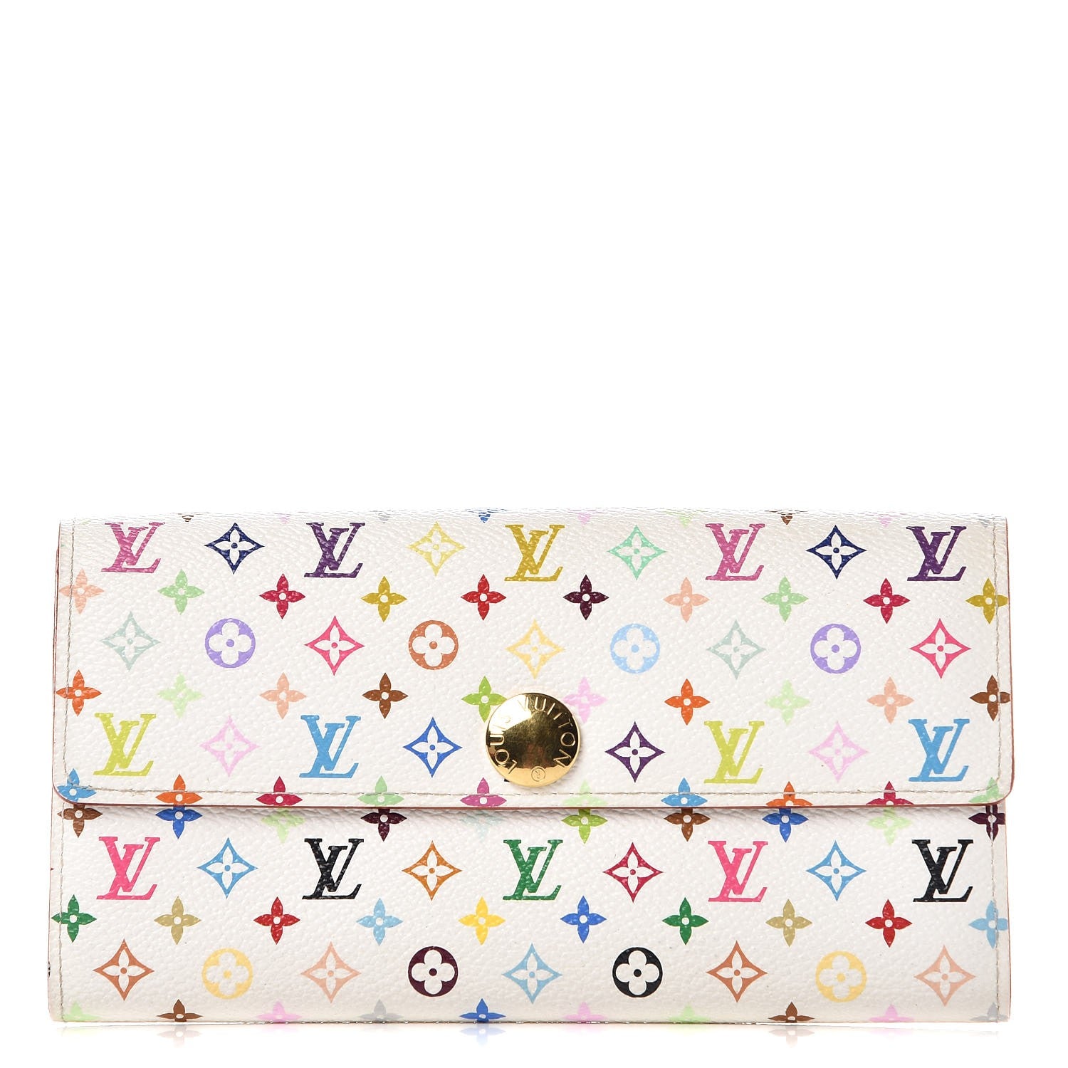 Louis Vuitton Monogram Multicolor Sarah Wallet White 1 of 6