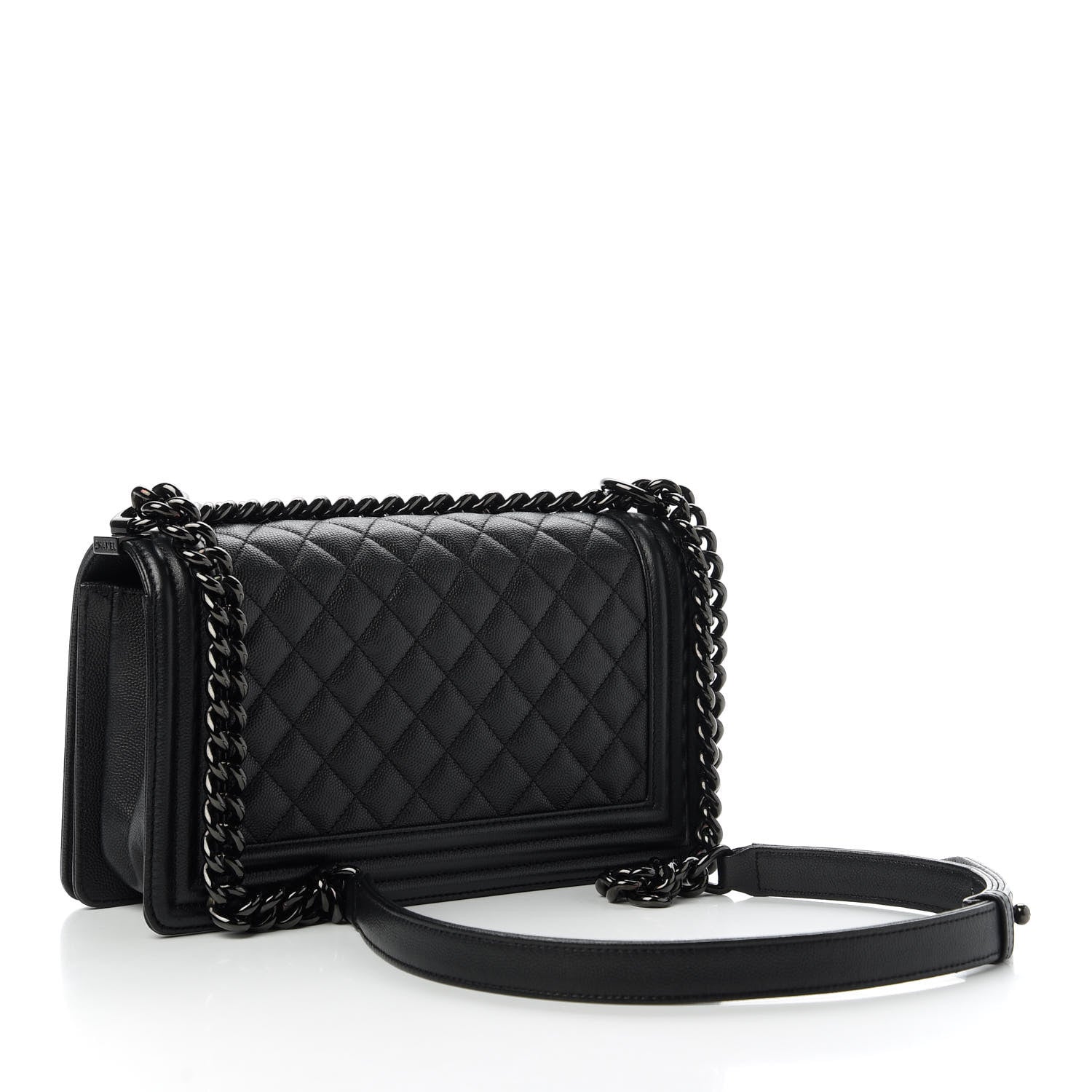 Chanel Caviar Quilted Medium Boy Flap So Black 3 of 11