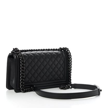 Chanel Caviar Quilted Medium Boy Flap So Black 3 of 11