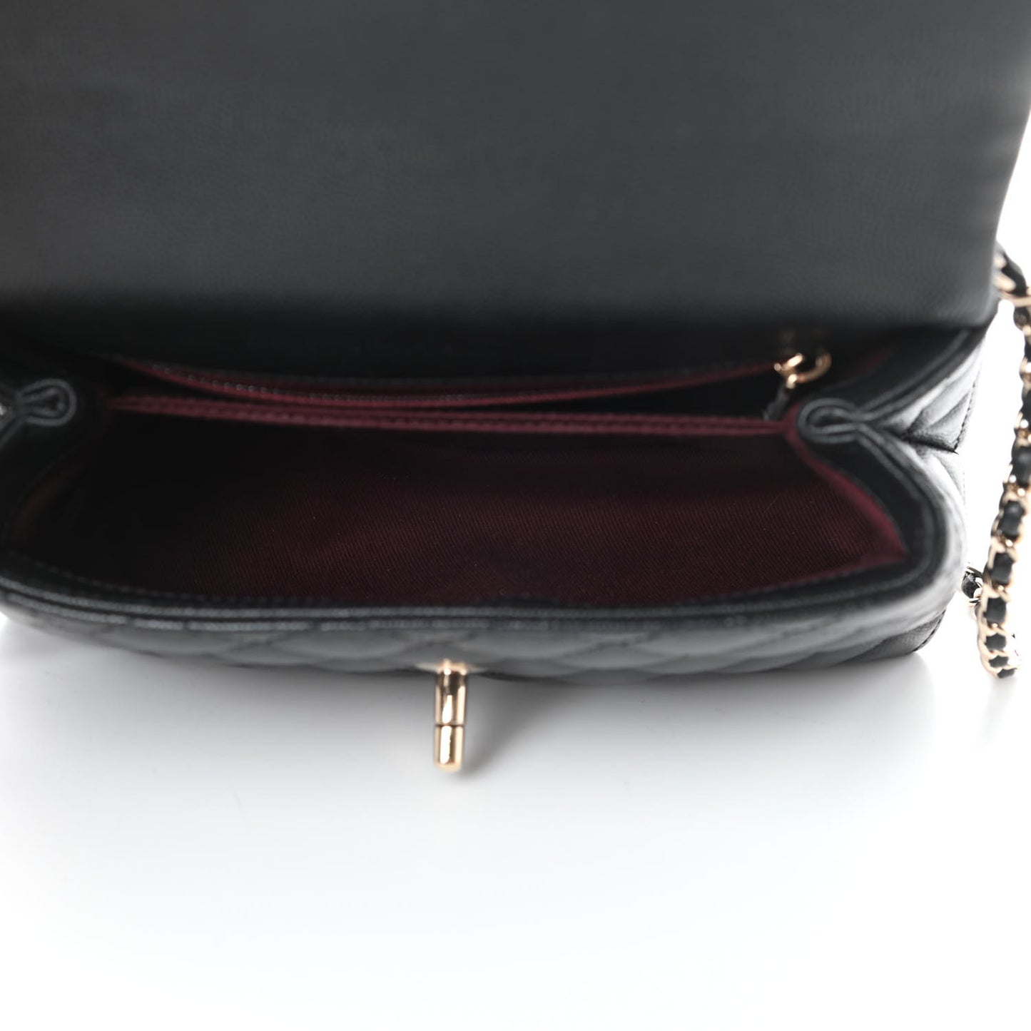Caviar Quilted Mini Coco Handle Flap Black