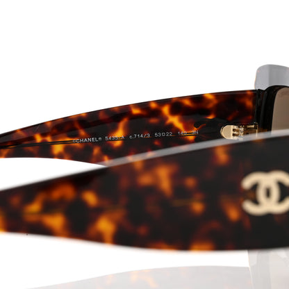 Chanel Acetate Rectangle Sunglasses 5435-A Tortoise 5 of 7