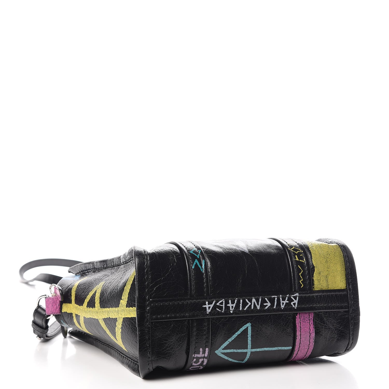 Balenciaga Agneau Arena Graffiti All Over XS Bazar Shopper Tote Black Multicolor 5 of 12