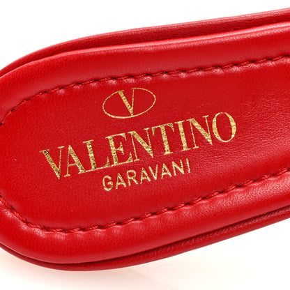 Valentino Garavani Nappa Quilted Roman Stud 65mm Slide Sandals 37.5 Red 7 of 7