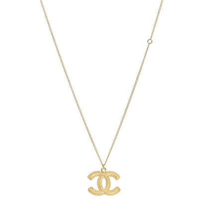 Chanel CC Necklace Matte Gold 1 of 5