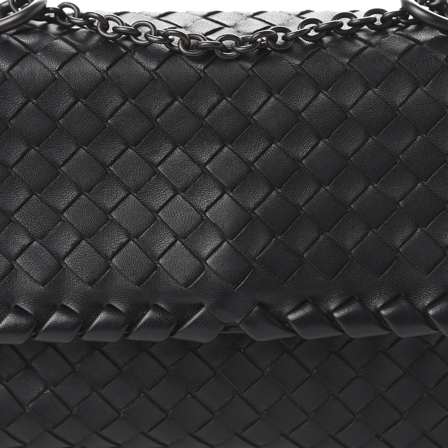 Nappa Intrecciato Baby Olimpia Shoulder Bag Black