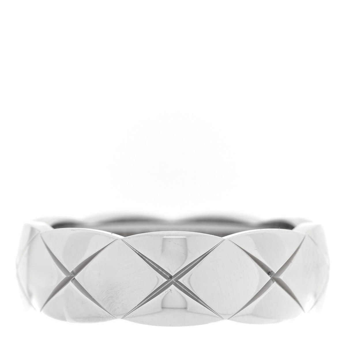 Chanel 18K White Gold Small Coco Crush Ring 57 8 3 of 5