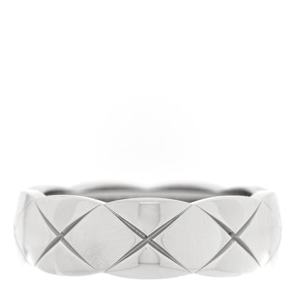 Chanel 18K White Gold Small Coco Crush Ring 57 8 3 of 5