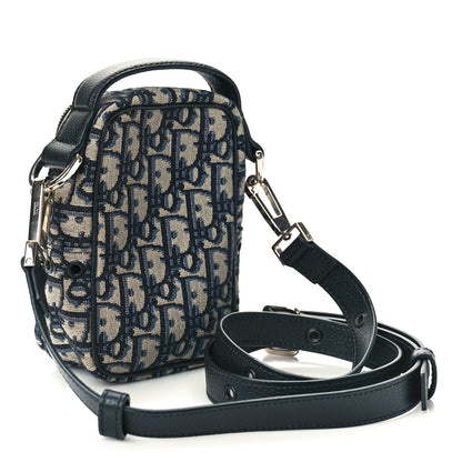 Christian Dior Oblique Crossbody Bag Blue 3 of 9