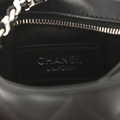 Chanel Lambskin Quilted Uniform Crossbody Bag Black 7 of 11