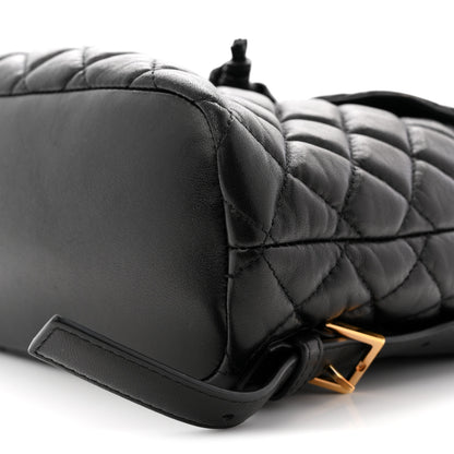 Versace Calfskin Quilted Medusa Backpack Black 9 of 9