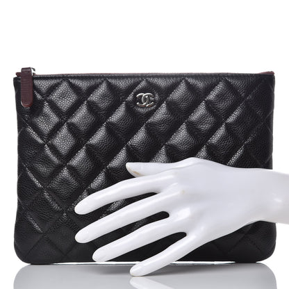 Chanel Caviar Quilted Medium Cosmetic Case Black 2 of 8