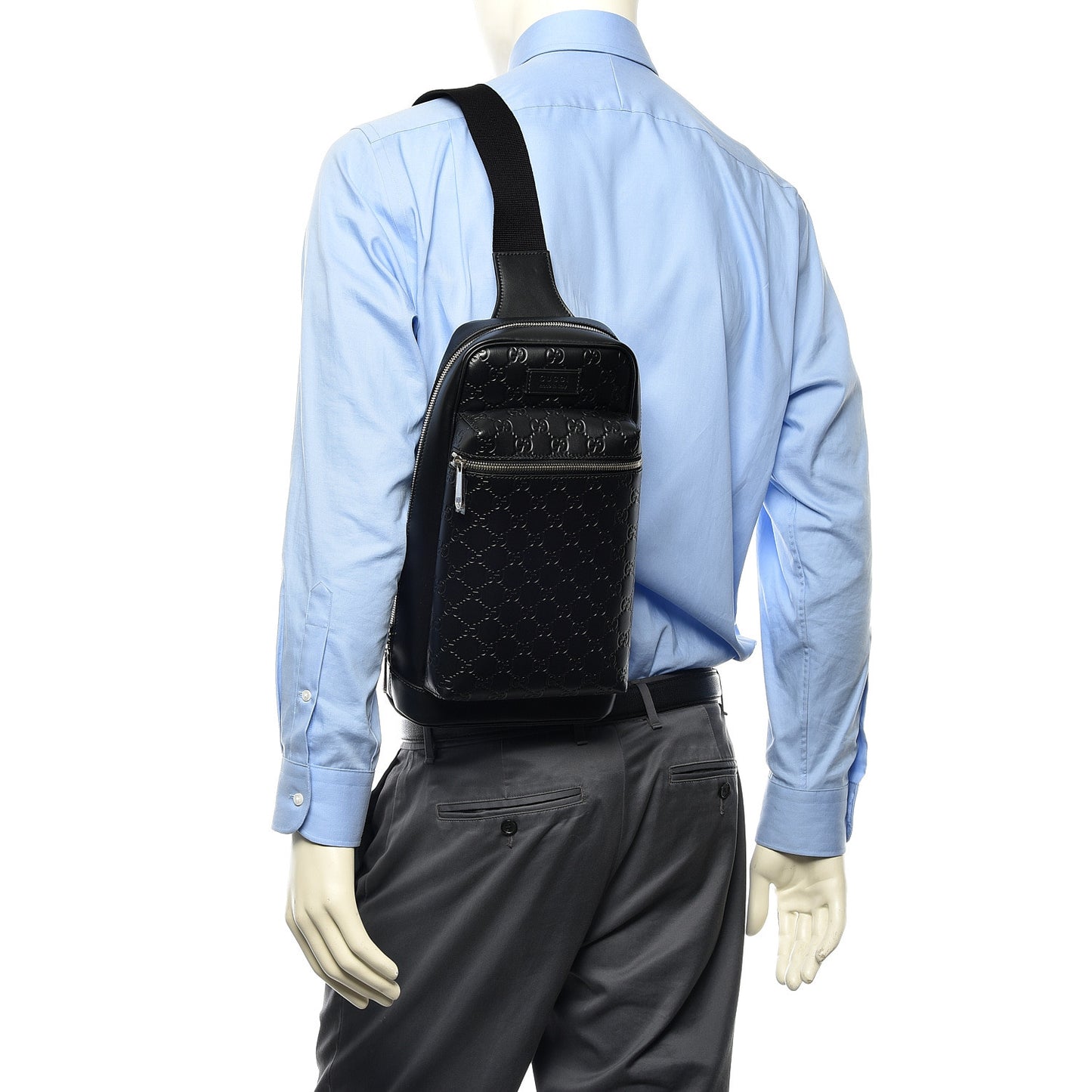 Guccissima Sling Backpack Black