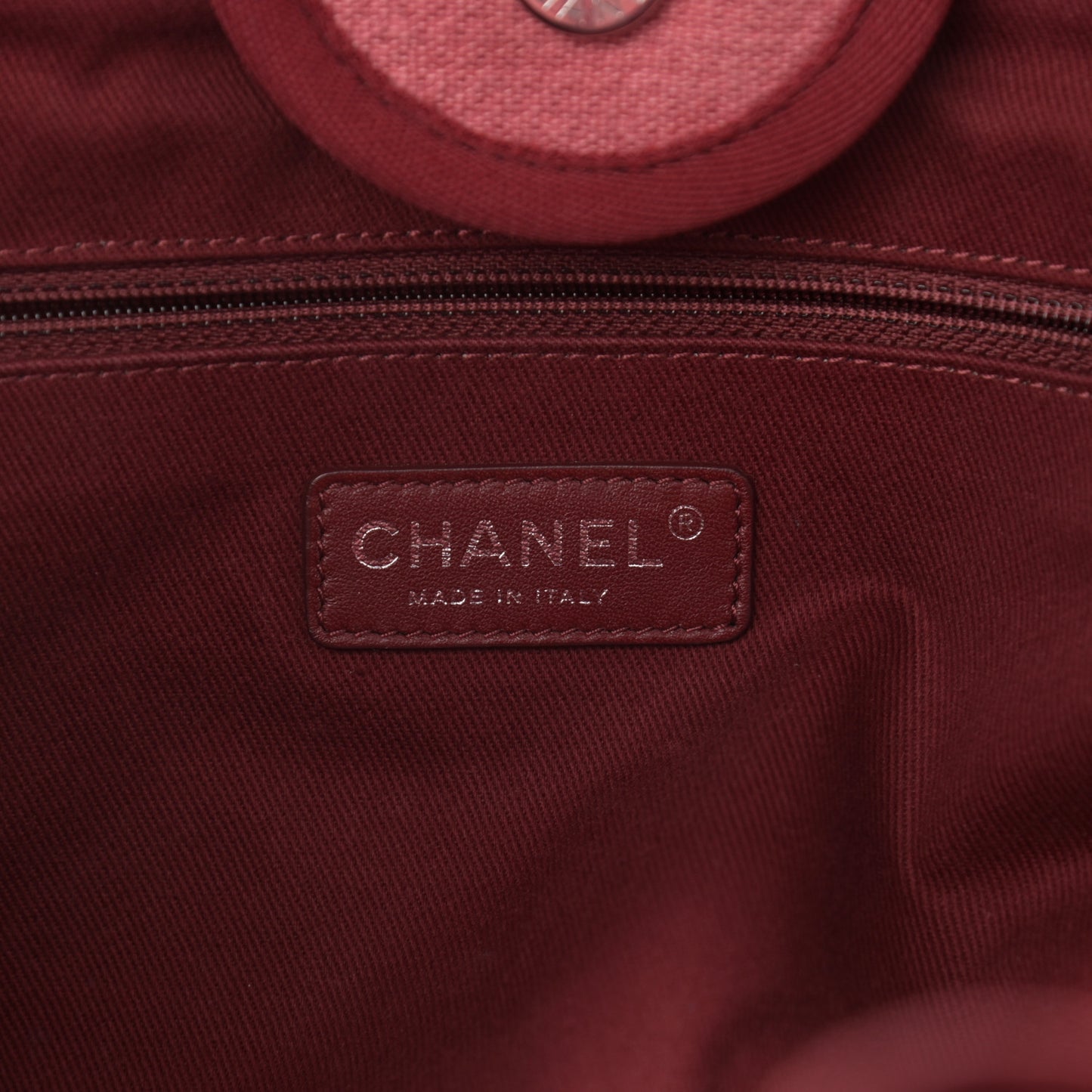 Canvas Medium Deauville Tote Red