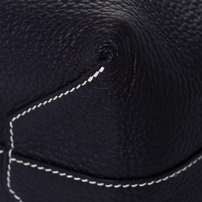 Hermes Taurillon Clemence Double Sens 36 Reversible Tote Bleu Saphir Prune 17 of 18