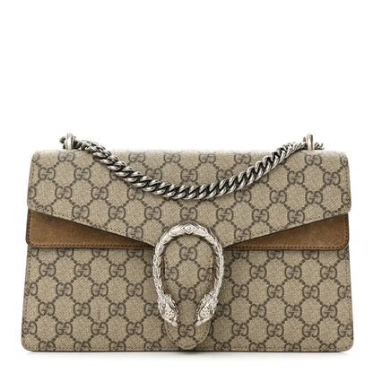 Gucci GG Supreme Monogram Small Dionysus Shoulder Bag Taupe 1 of 15