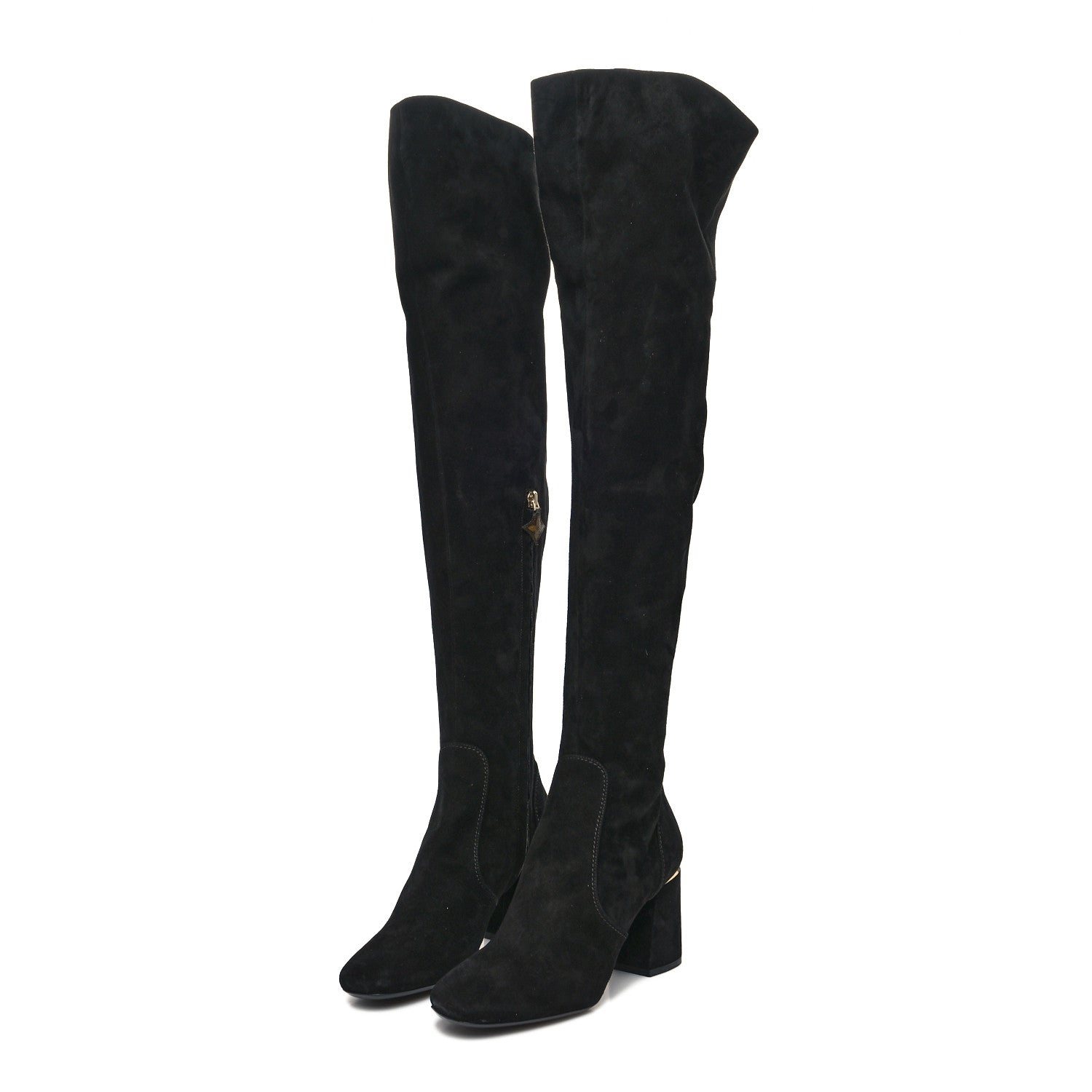 Louis Vuitton Suede Skyline Thigh High Boots 38 Black 3 of 6