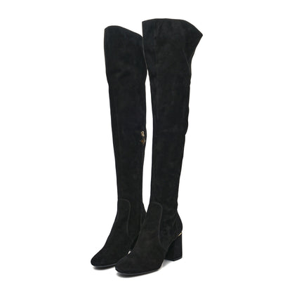 Louis Vuitton Suede Skyline Thigh High Boots 38 Black 3 of 6