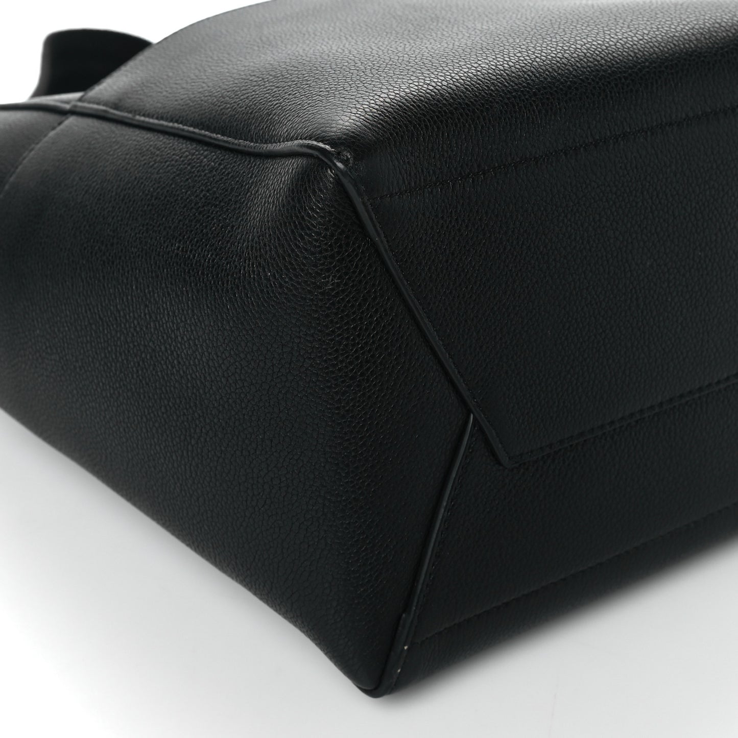 Soft Grained Calfskin Sangle Bucket Bag Black