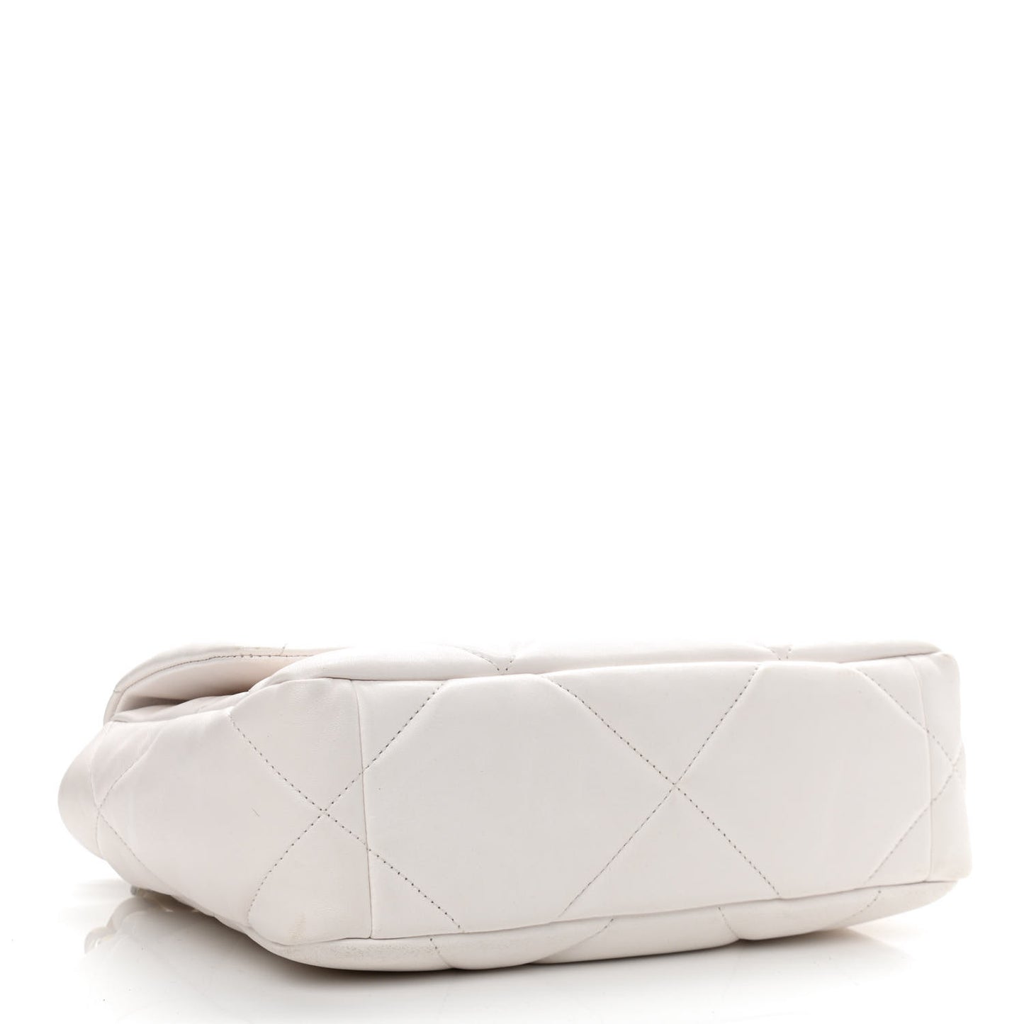 Lambskin Quilted Medium Chanel 19 Flap White