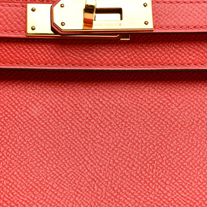 Hermes Epsom Kelly Cut Clutch Pochette Rose Jaipur 8 of 11