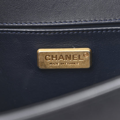 Chanel Orylag Medium Boy Top Handle Flap Navy 6 of 13