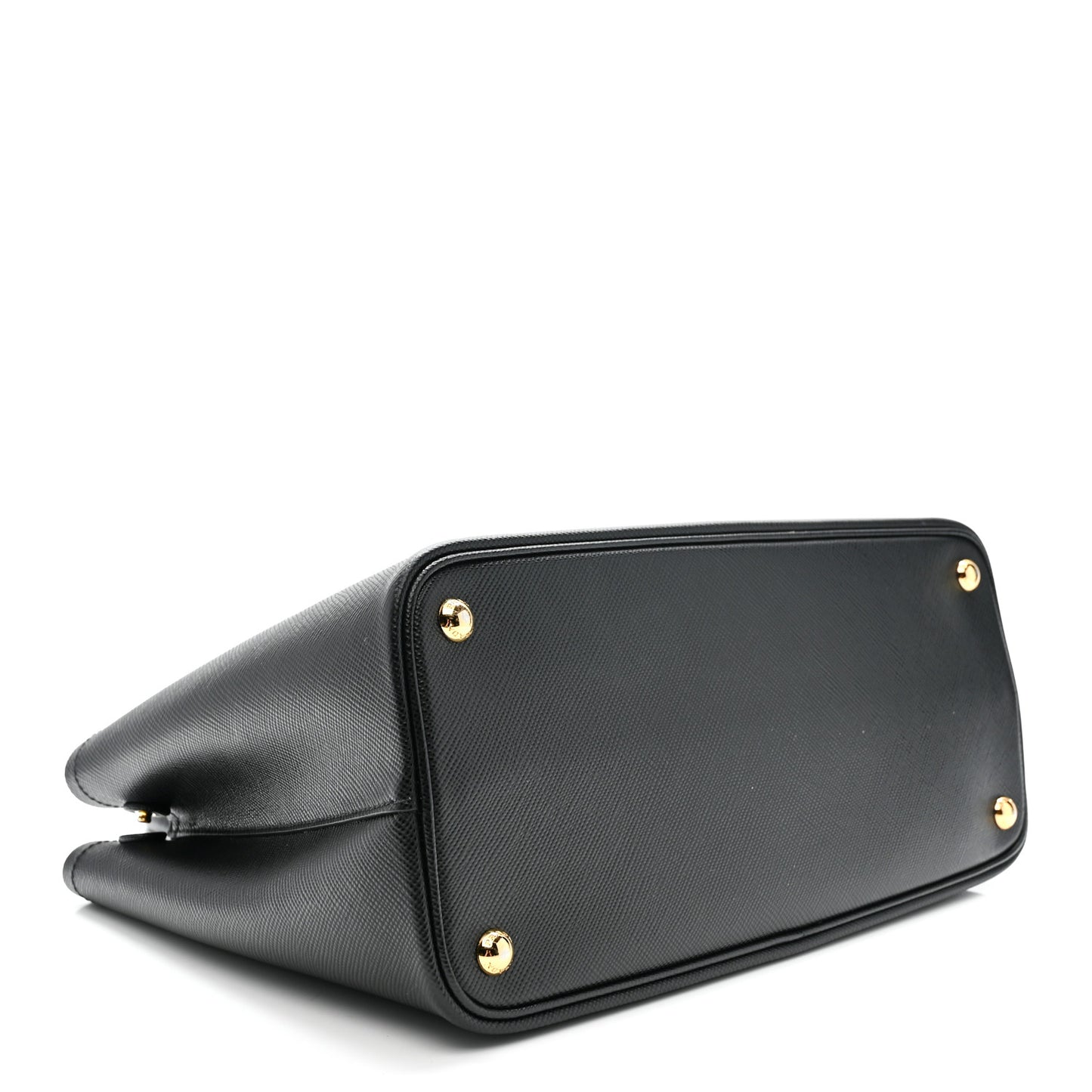 Saffiano Cuir Medium Double Bag Black Fuoco
