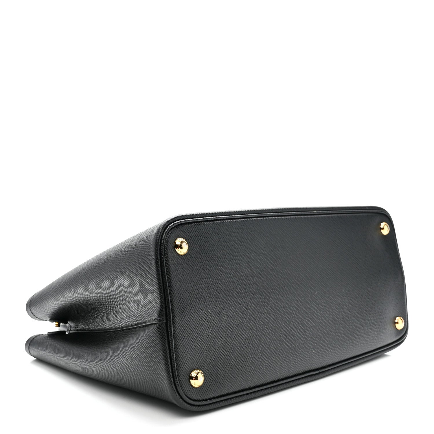 Prada Saffiano Cuir Medium Double Bag Black Fuoco 4 of 11