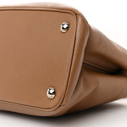 Prada Saffiano Cuir Small Twin Tote Cannella 11 of 11