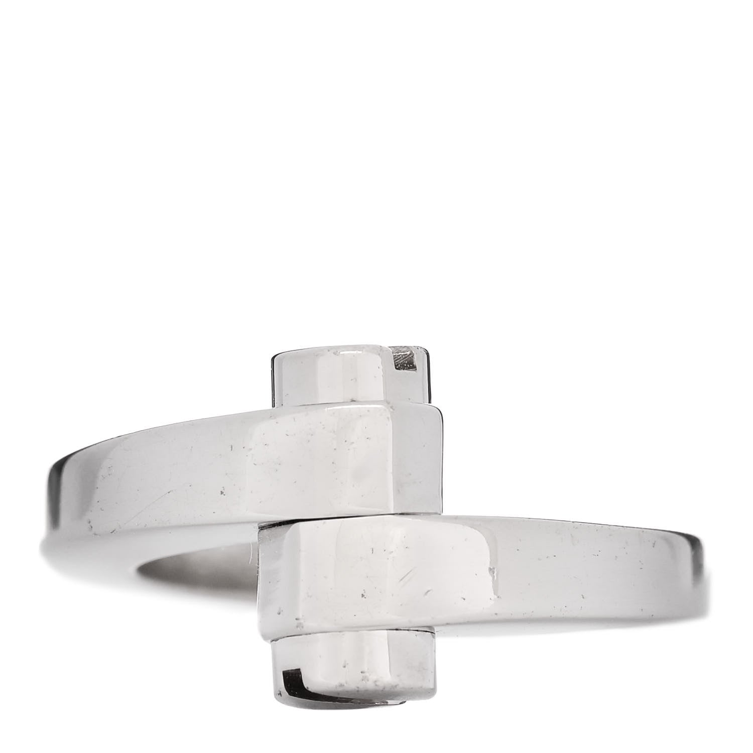 Cartier 18K White Gold Menotte Ring 49 5 1 of 7