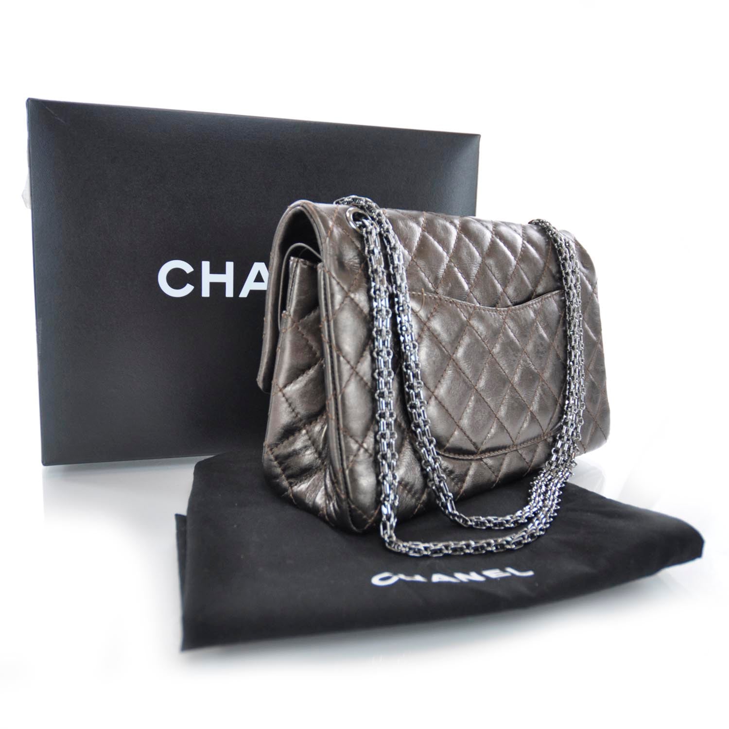 Chanel Calfskin 2.55 Reissue 226 Flap Bronze 3 of 9