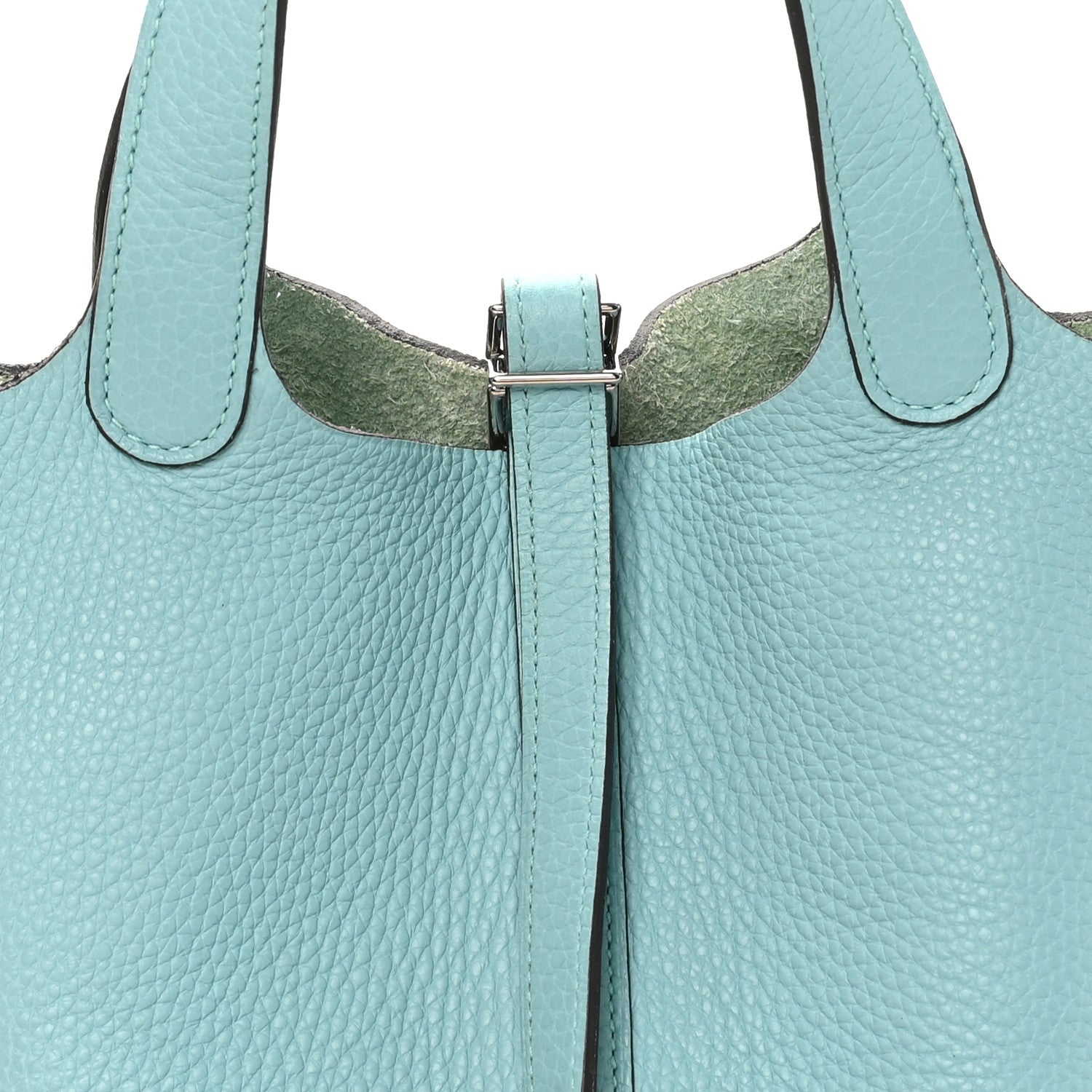 Hermes Taurillon Clemence Picotin Lock 18 PM Bleu Atoll 8 of 13