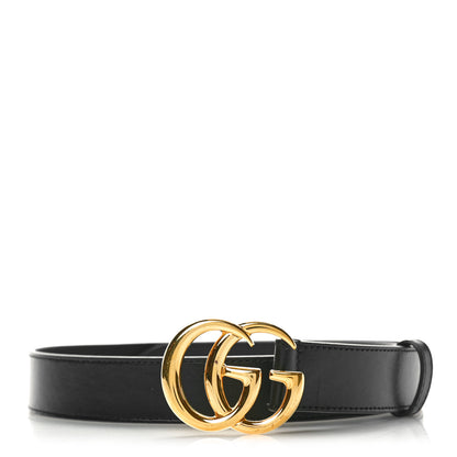 Gucci Calfskin Double G 30mm Belt 80 32 Black 1 of 7
