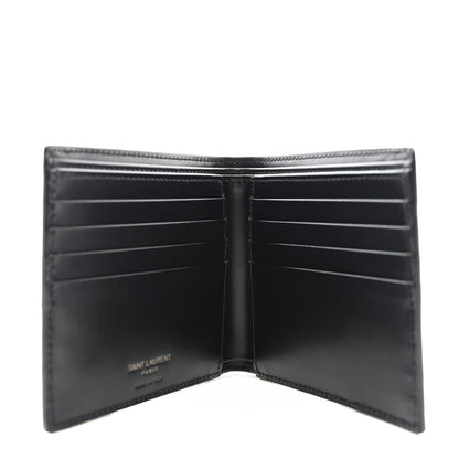 Saint Laurent Matte Calfskin Tiny Cassandre East West Wallet Black 5 of 7