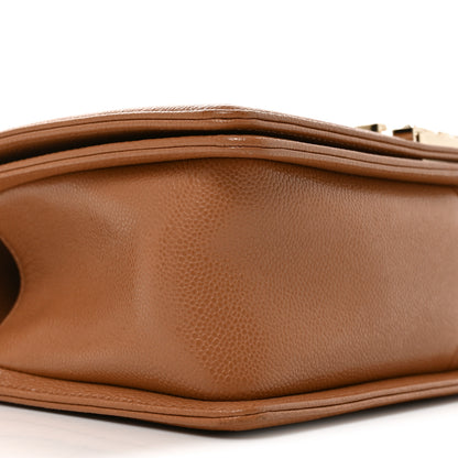Chanel Caviar Quilted Medium Boy Flap Brown 9 of 10