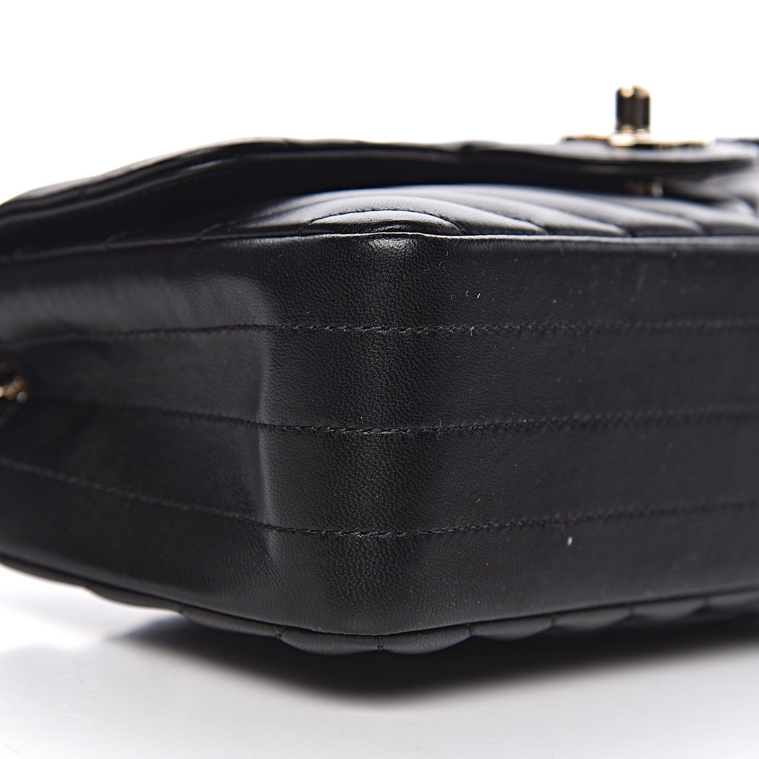 Chanel Lambskin Chevron Quilted Mini Rectangular Flap Black 9 of 11