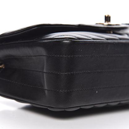 Chanel Lambskin Chevron Quilted Mini Rectangular Flap Black 9 of 11
