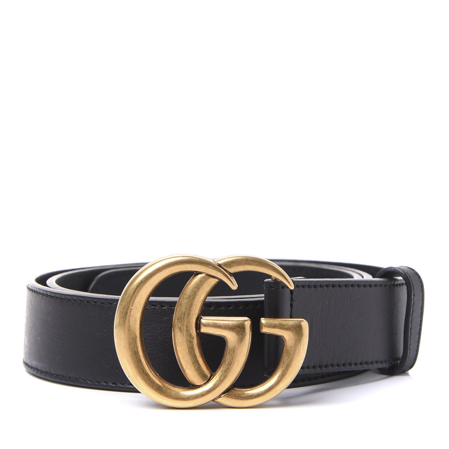 Gucci Calfskin Double G 30mm Belt 90 36 Black 1 of 5