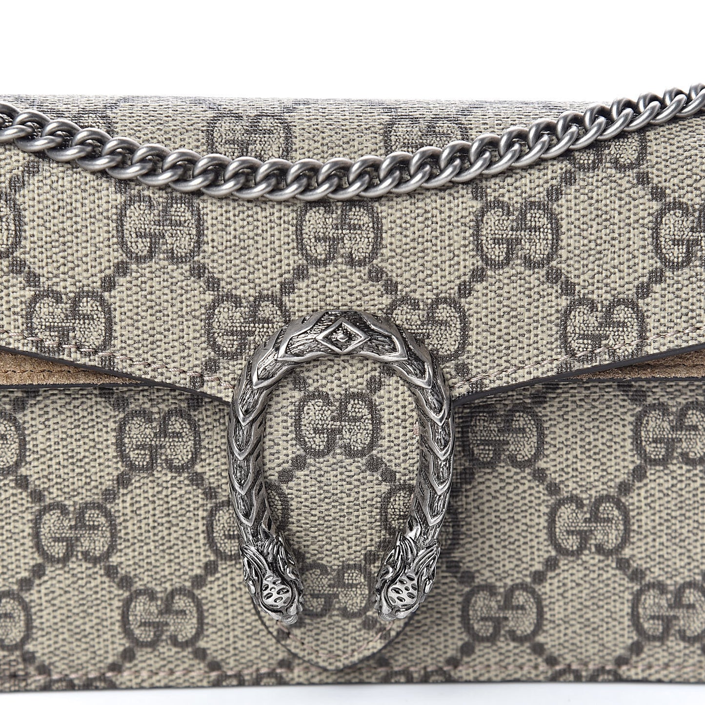 GG Supreme Monogram Super Mini Dionysus Shoulder Bag Taupe